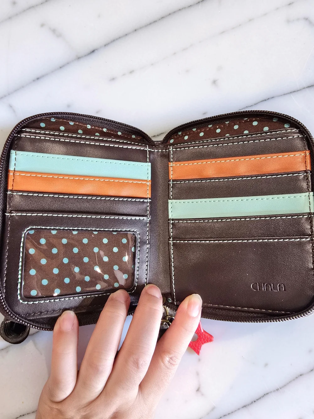 Chala Horse Zip-Around Wallet Wristlet Vegan Leather NWT